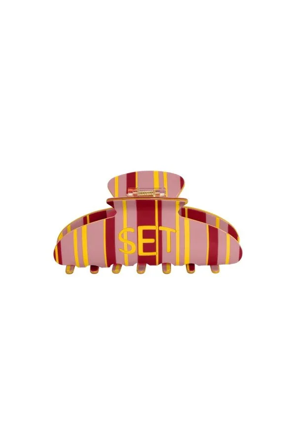 SET Stripe Claw Clip