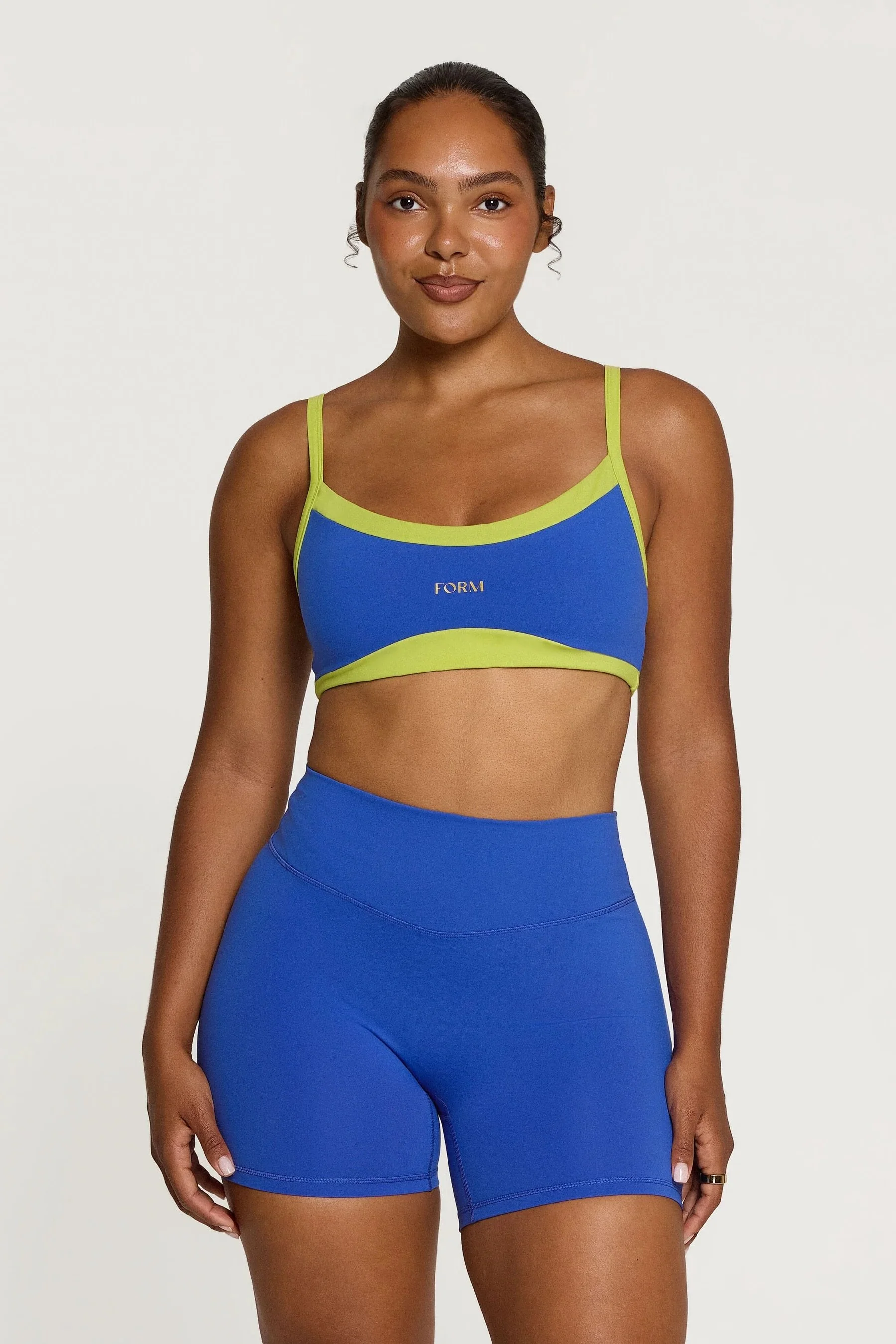 Scoop Contrast Bra - Cobalt &amp; Lime