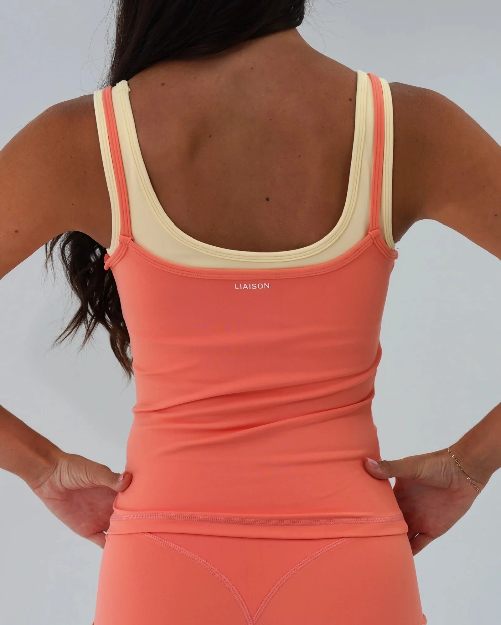 Double Layer Core Tank - Guava &amp; Daylight