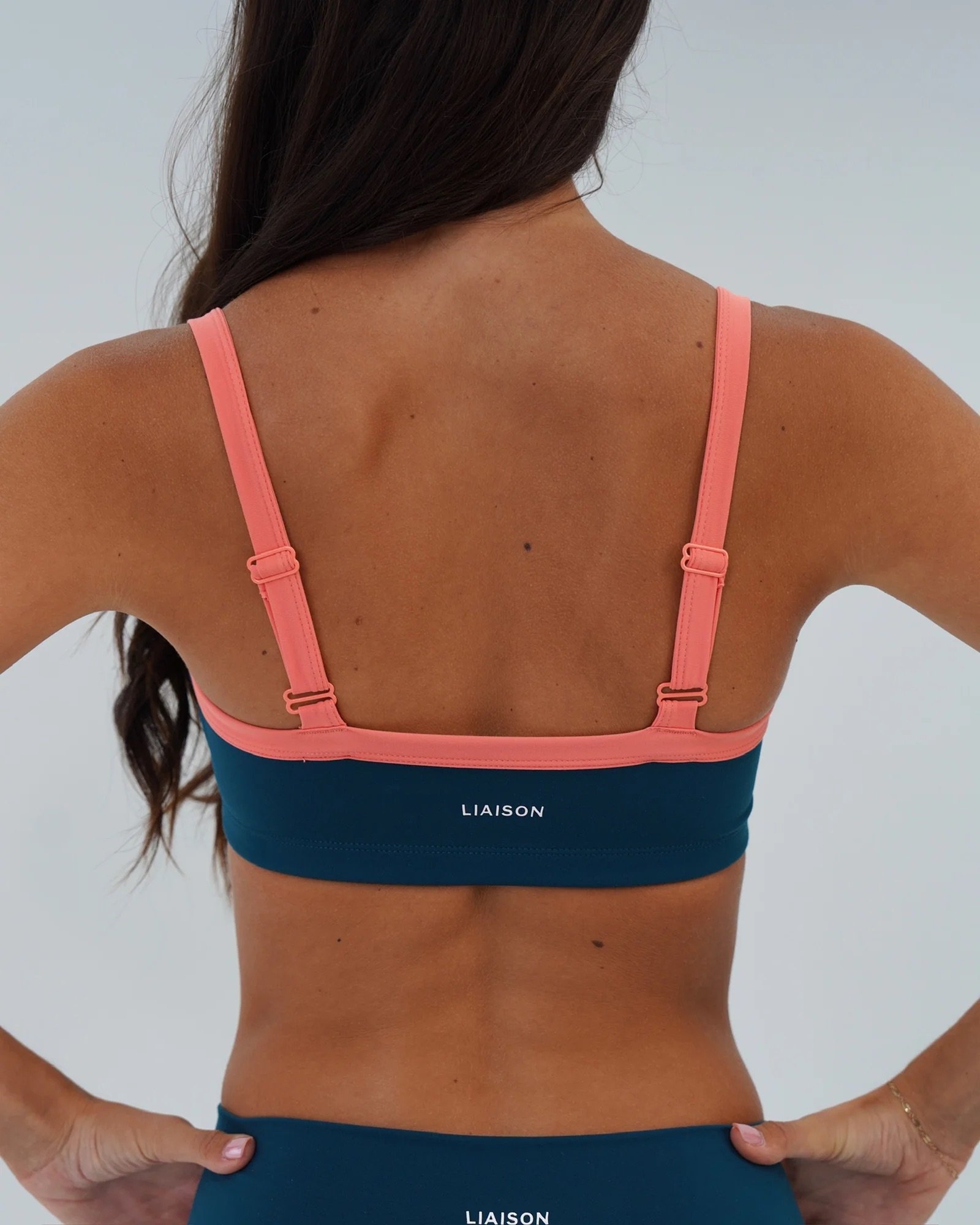 Basic Contrast Bra - Deep Teal &amp; Guava