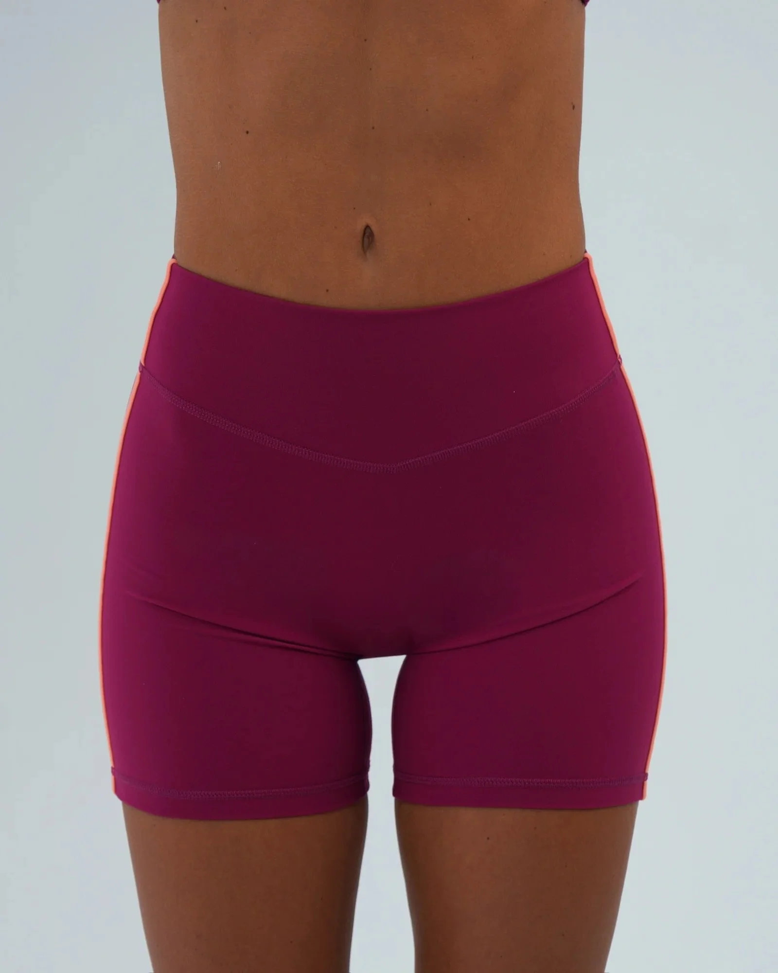 Single Stripe Bridge Short - Berry &amp; Guava
