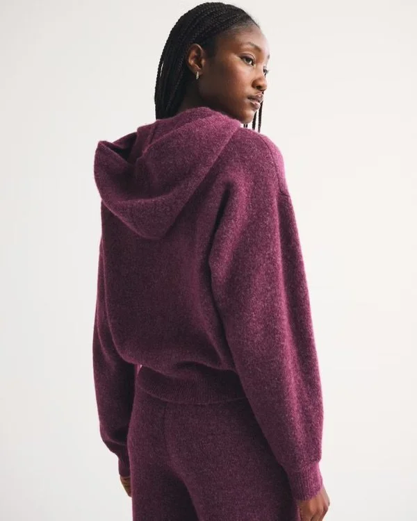 Wool-Blend Sweater Hoodie