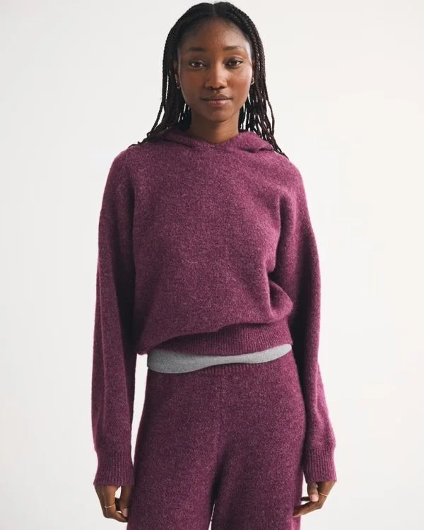 Wool-Blend Sweater Hoodie