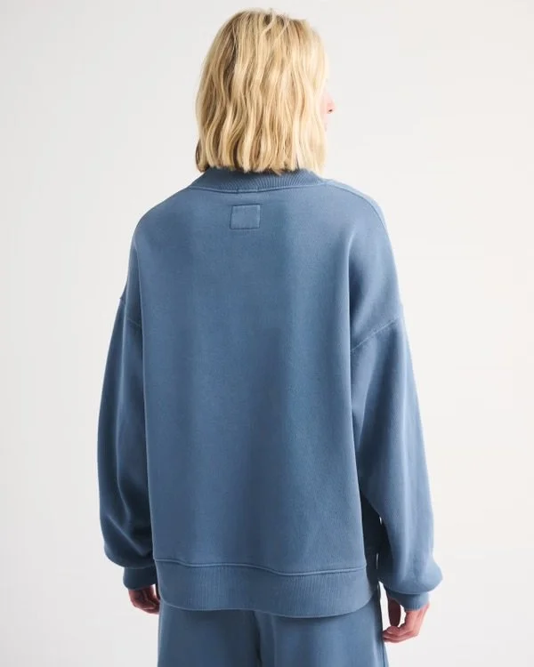 Sunday Oversized Funnel-Neck Sweatshirt