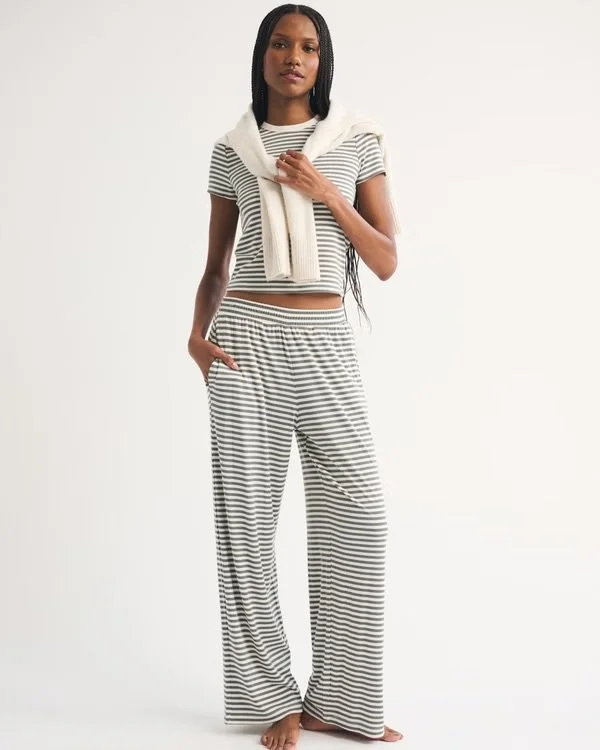 Modal-Blend Lounge Rib Pant