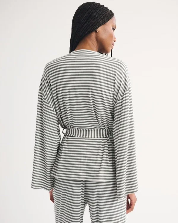 Modal-Blend Lounge Rib Wrap Top