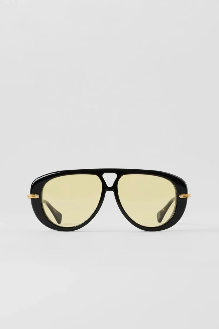 ALO Aviator Sunglasses in Black/Yellow