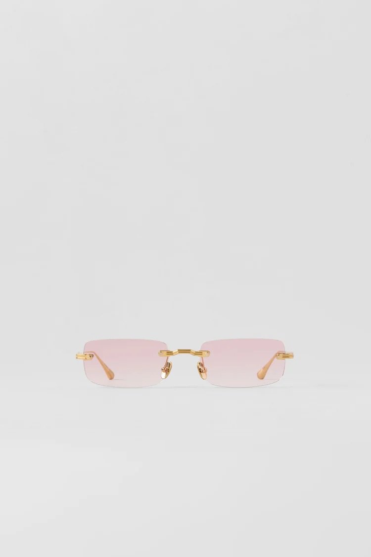 ALO Wire Sunglasses in Gold/Pink Gradient