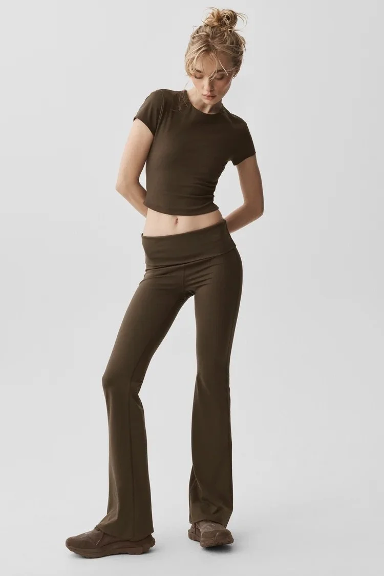 ALO Softsculpt Foldover Flare Legging
