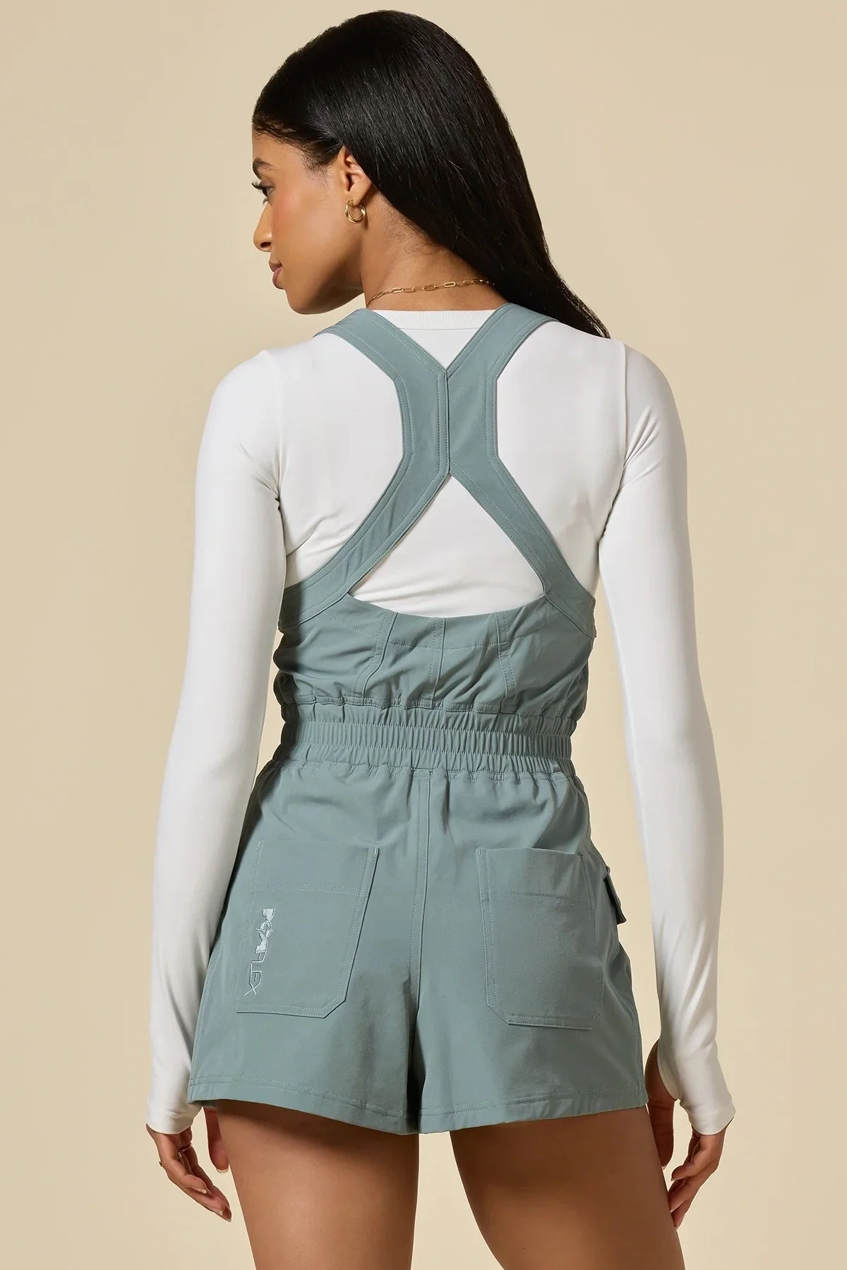Take a Hike Shortalls - Fog Green
