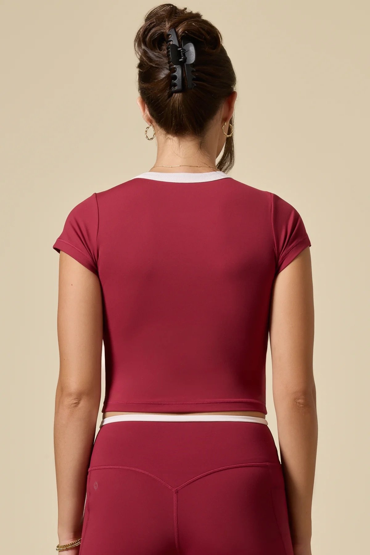 Call Me Baby Ringer Tee - Ruby Contrast