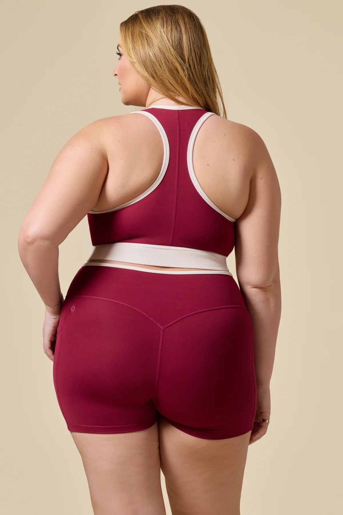 Sweat Sesh Crop Top - Ruby Contrast