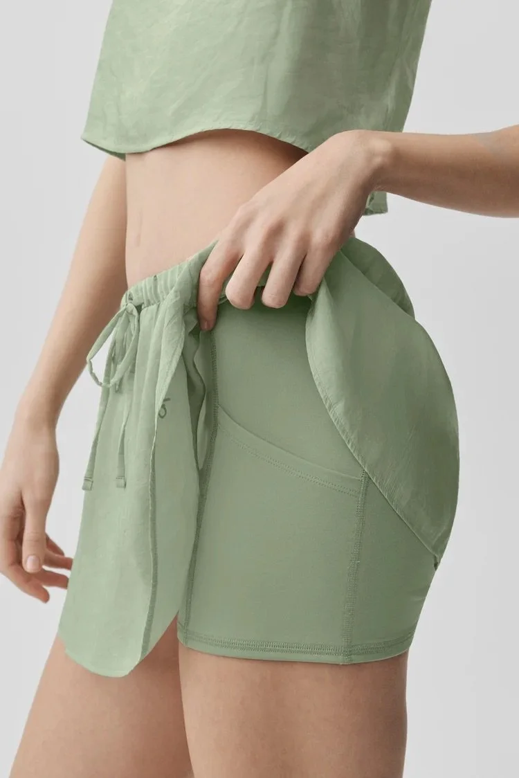 Semi-Sheer Golden Hour Tennis Skirt