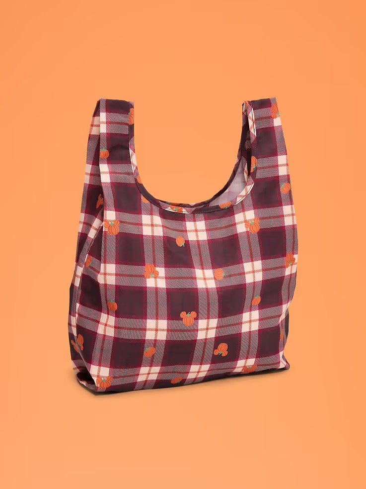 Mickey &amp; Minnie Plaid Packable Tote Bag