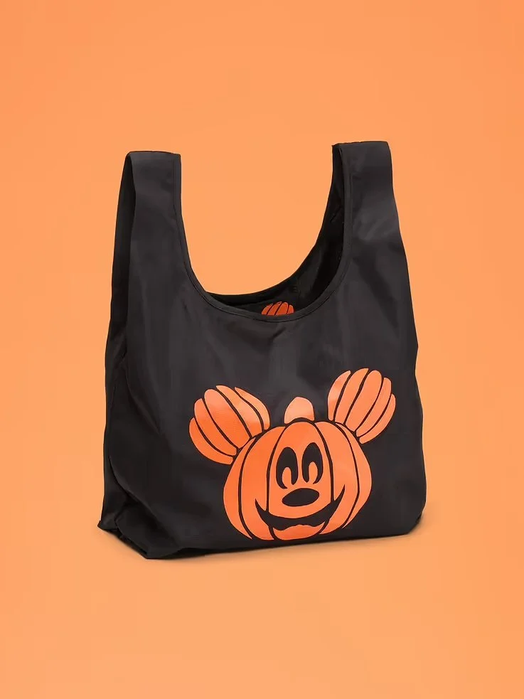 Disney Orange Pumpkin Packable Tote Bag