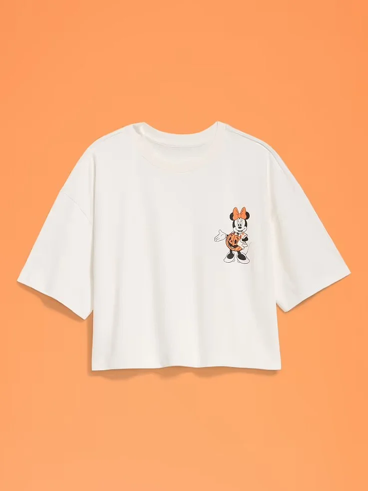 Minnie Mouse Pumpkin Boxy Cropped T-Shirt