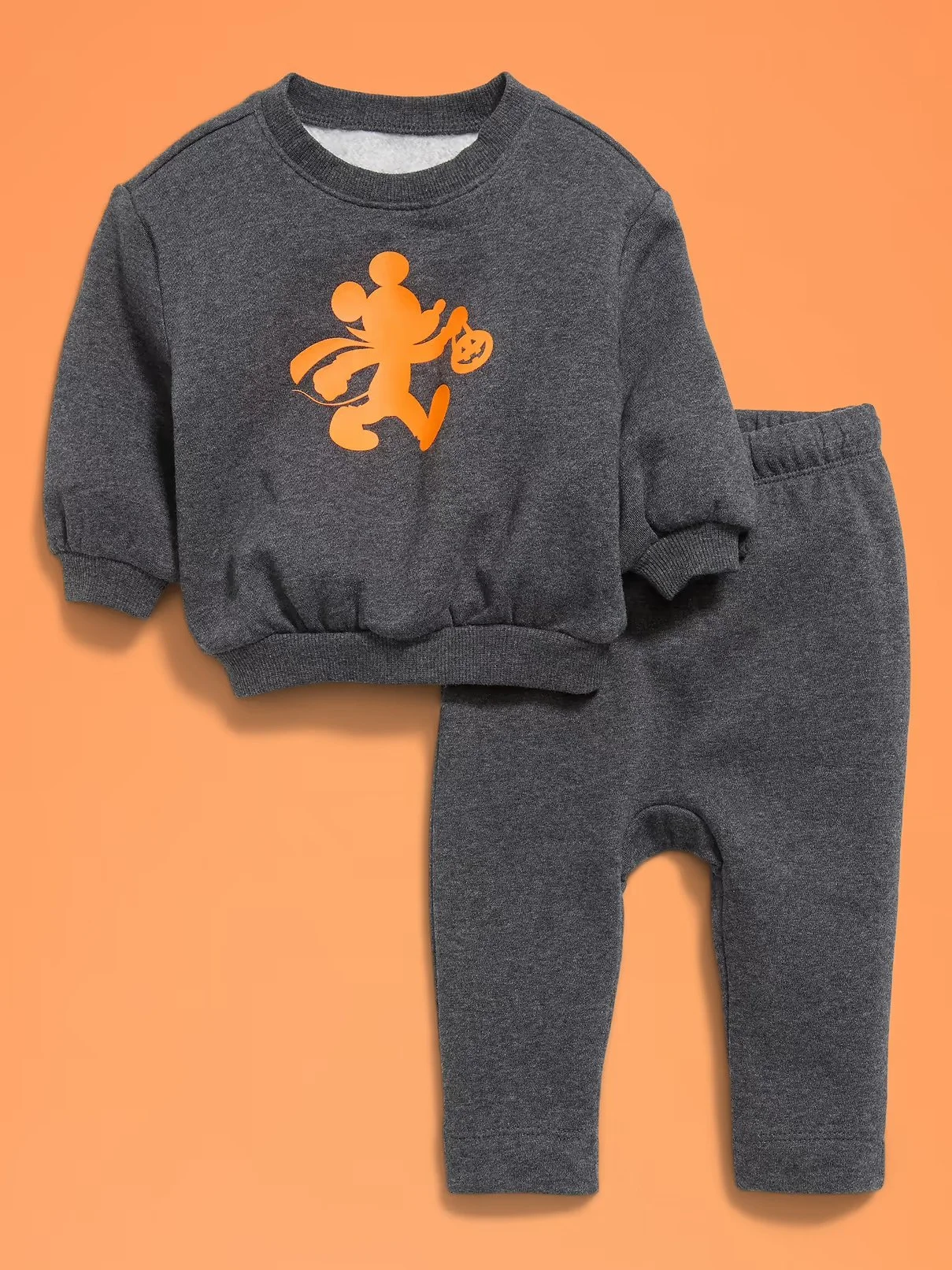 Baby Mickey Sweatshirt &amp; Sweatpants Set‍ - Charcoal Heather