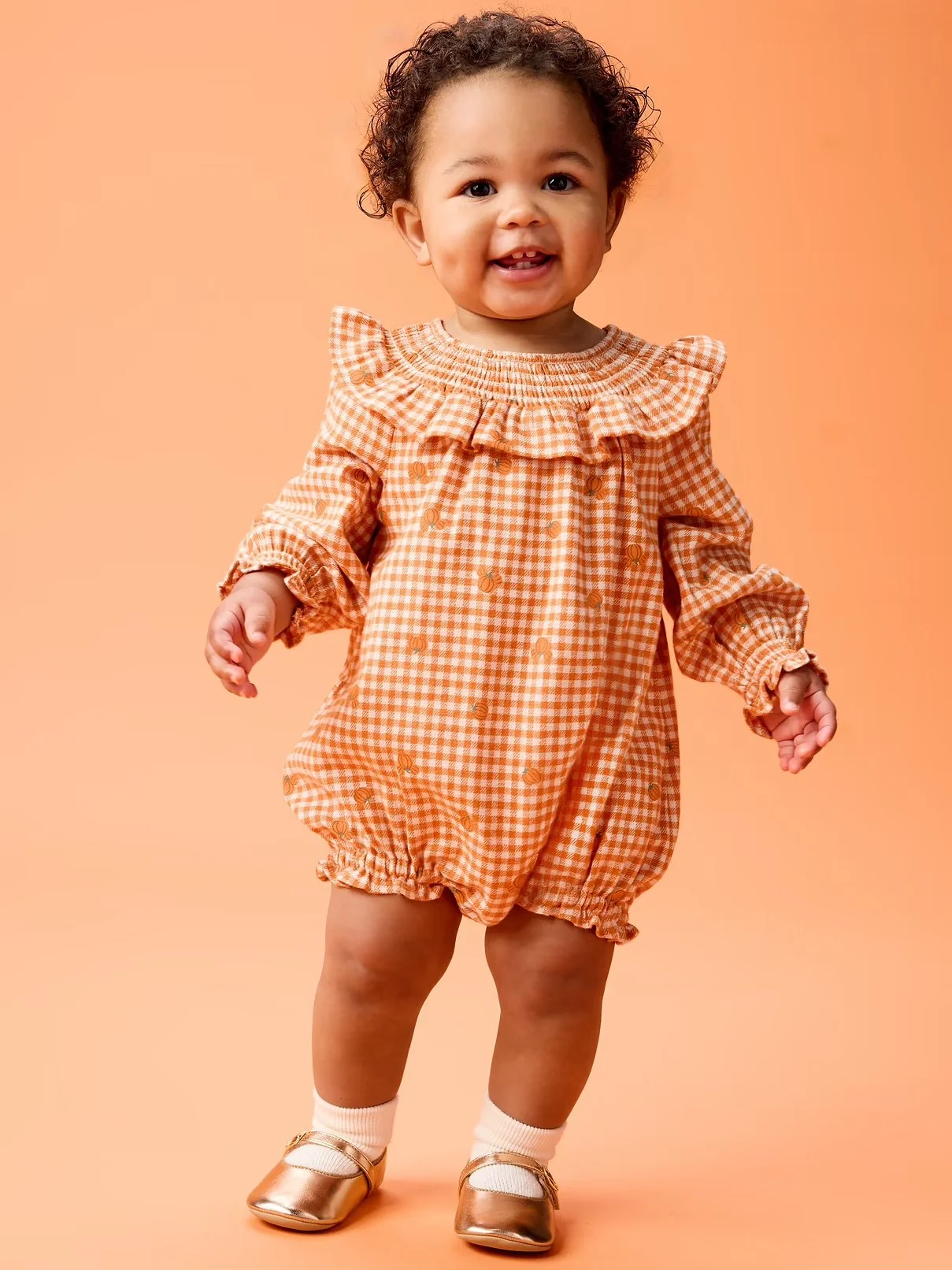 Baby Minnie Mouse Gingham Flannel Romper