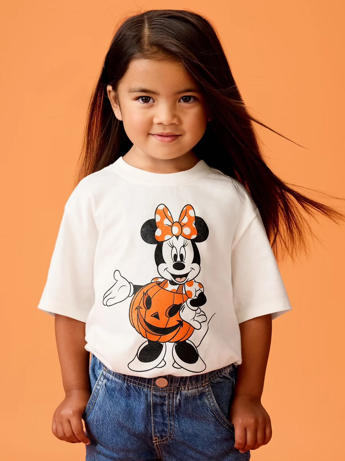 Toddler Minnie Mouse Pumpkin Graphic T-Shirt