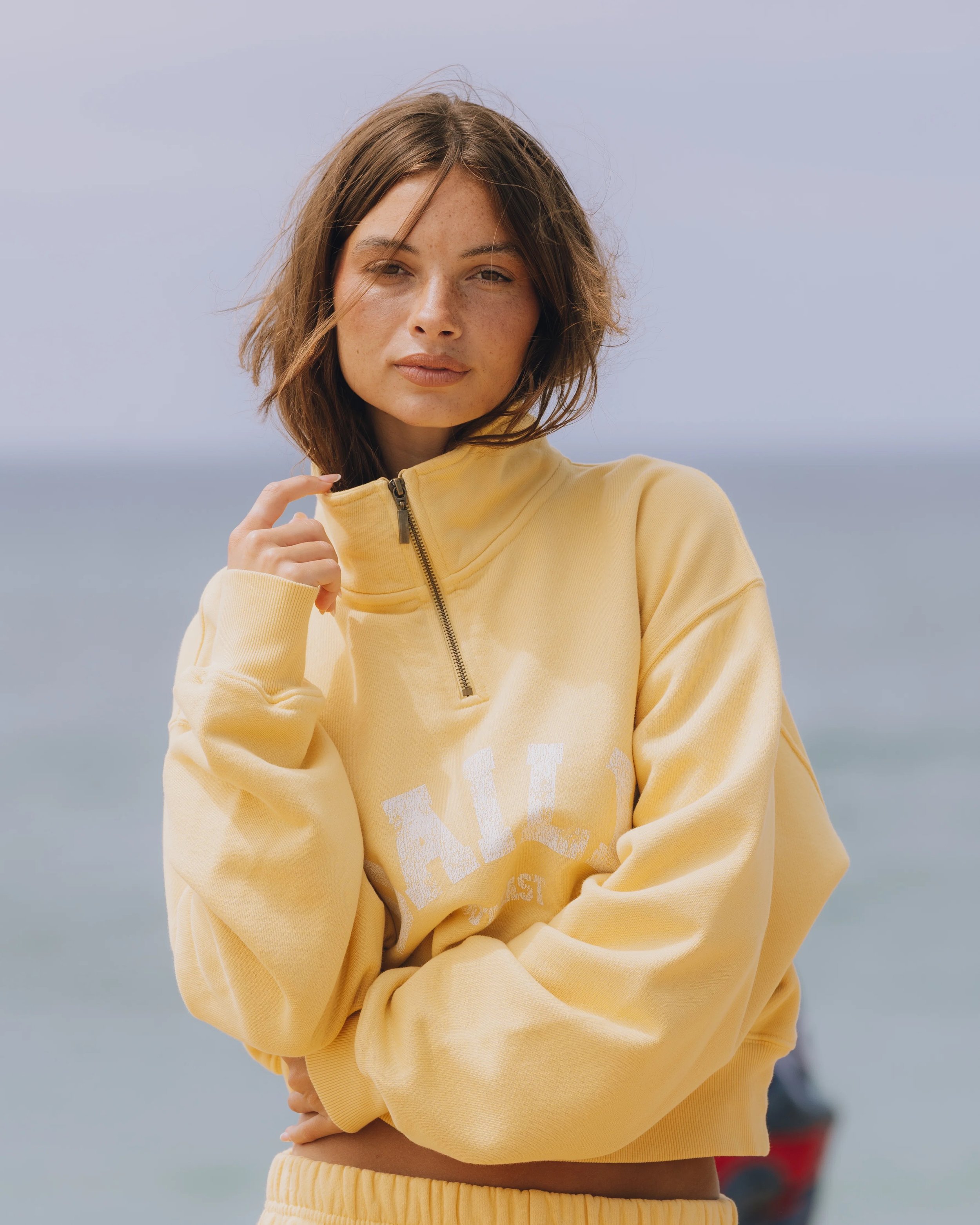 Heavyweight Funnel Neck Daily Quarter Zip
