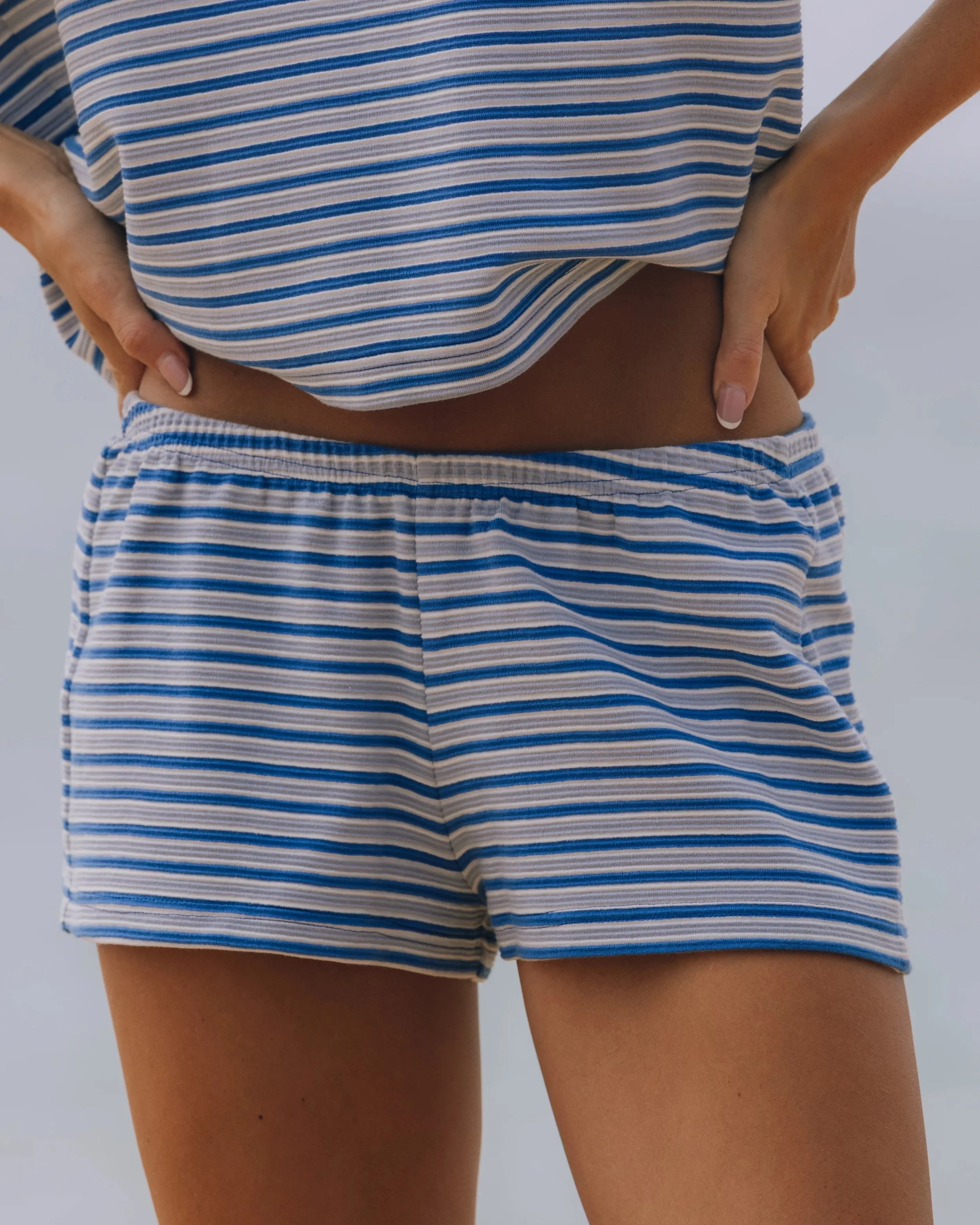 Striped Ribbed Micro Shorts