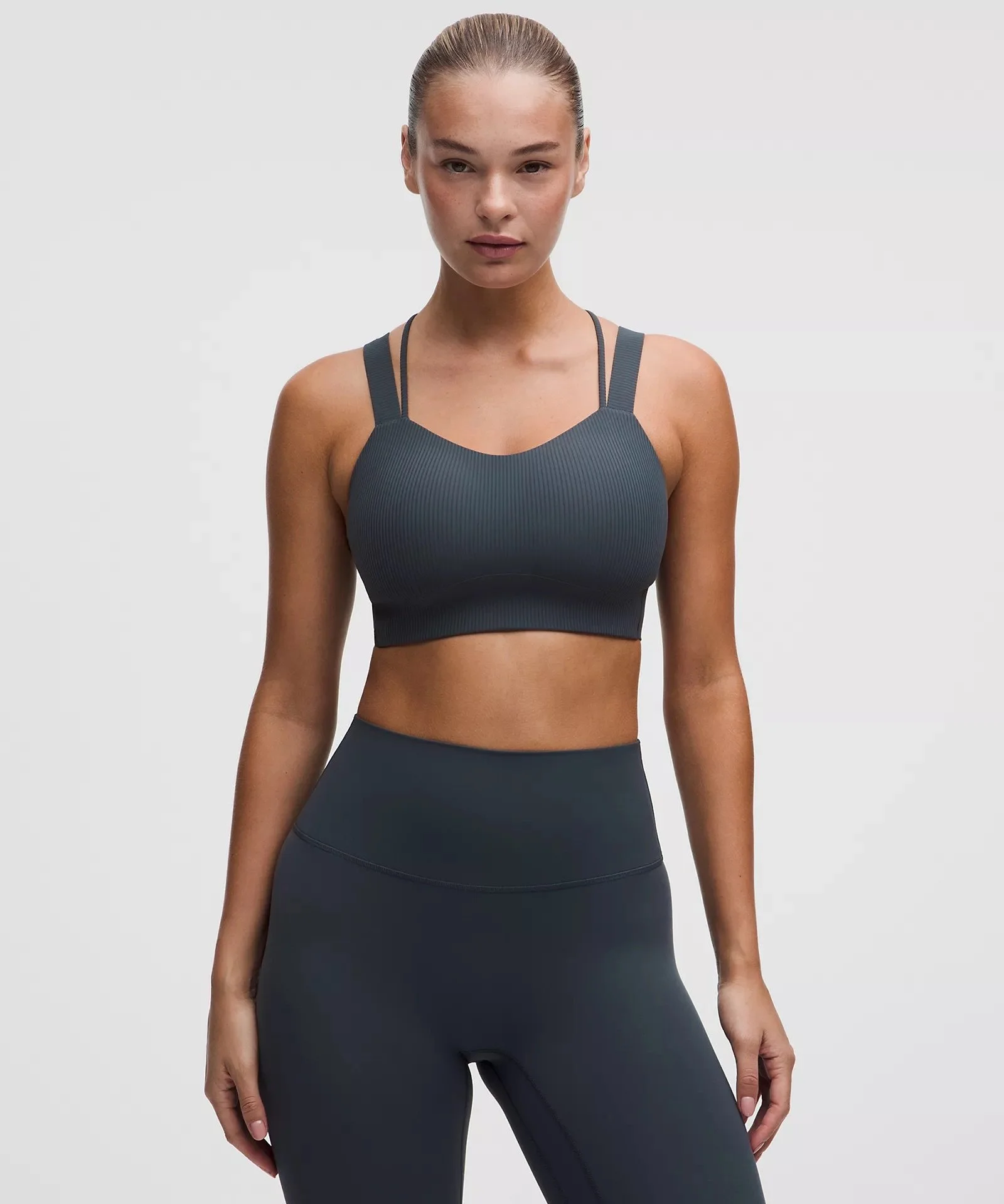 Like a Cloud Ribbed Longline Bra - D/DD Cup