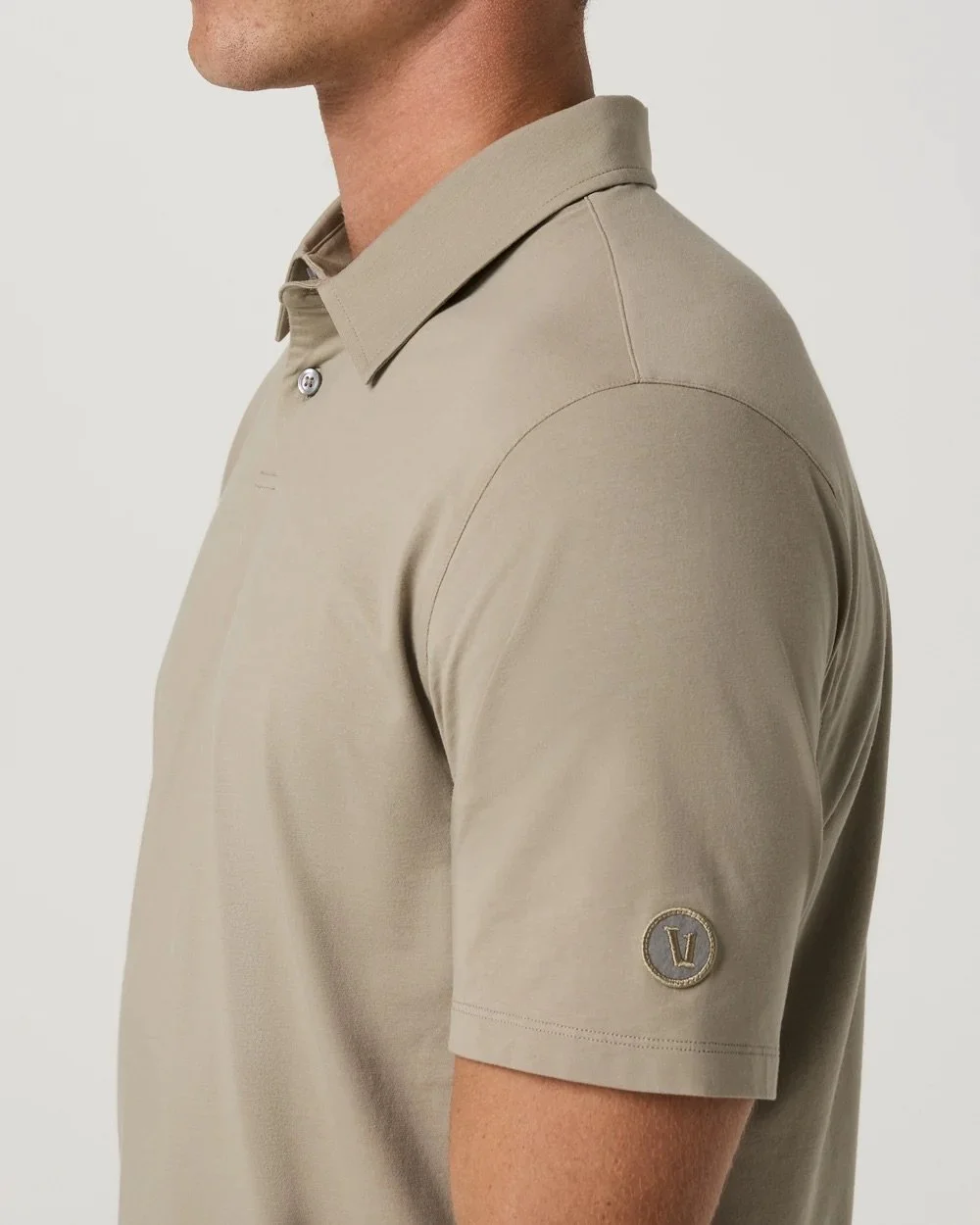 Short Sleeve Feather Polo