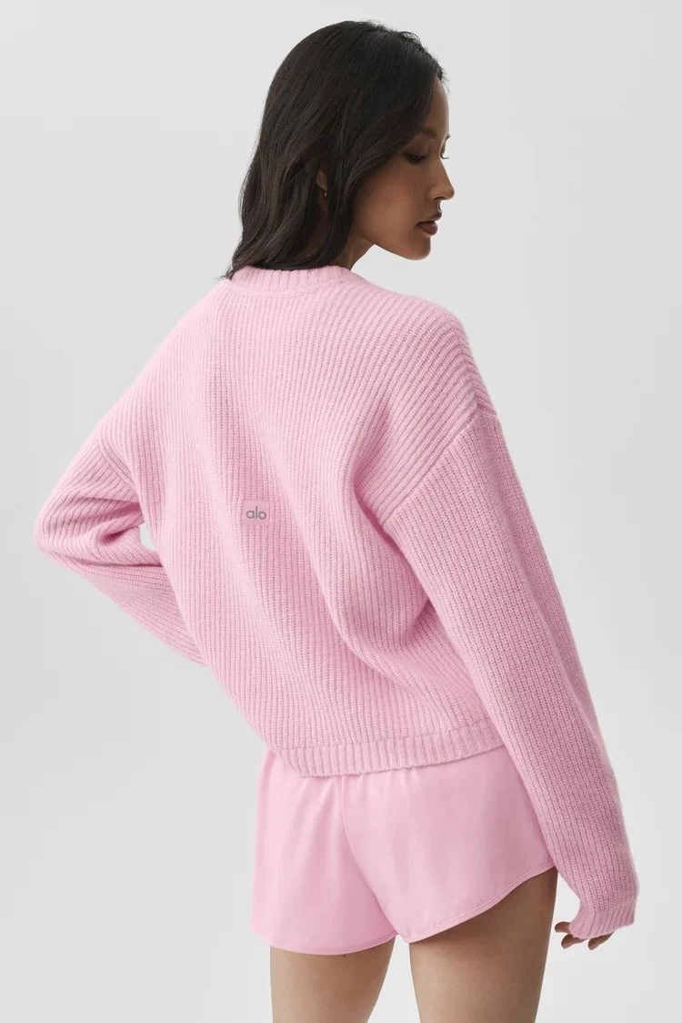 Wool Cashmere Ribbed Noble Crewneck Sweater