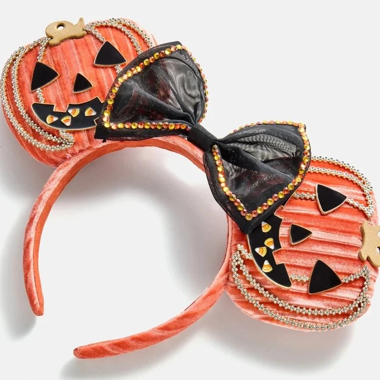 Minnie Mouse Jack-O'-Lantern Ears Headband