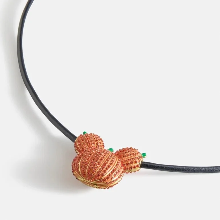 Mickey Mouse Pumpkin Cord Necklace BaubleBar Disney Halloween Merchandise Collection August 2026 3.jpeg