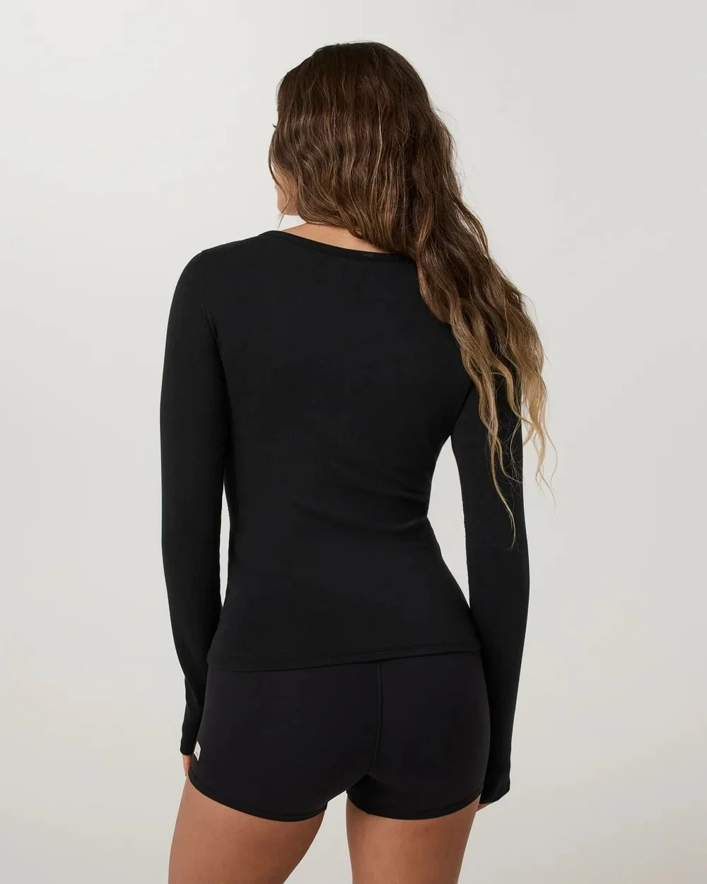 Long Sleeve Everyday Cotton Stretch Henley