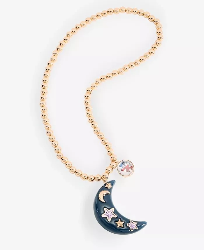 Sorcerer's Apprentice Mickey Super Smalls GITD Moon Pendant Necklace