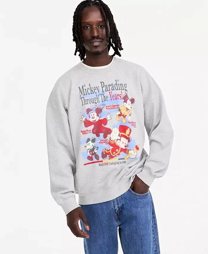 Mickey Mouse Parade Balloons Through The Years Crewneck Sweatshirt
