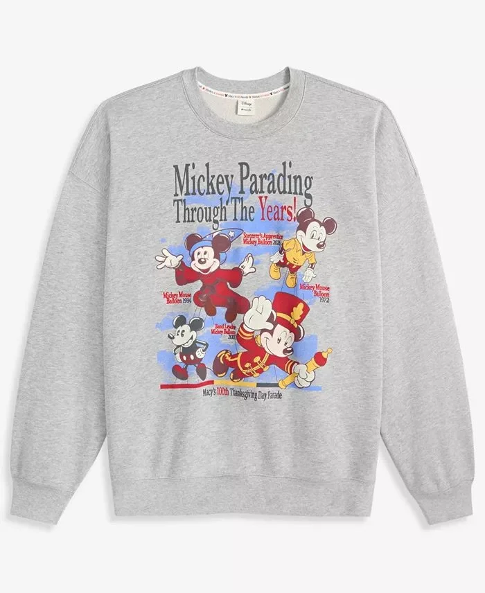 Mickey Mouse Parade Balloons Through The Years Crewneck Sweatshirt