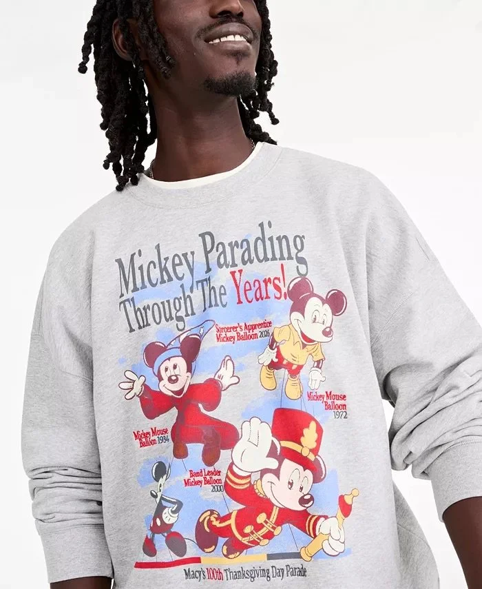 Mickey Mouse Parade Balloons Through The Years Crewneck Sweatshirt