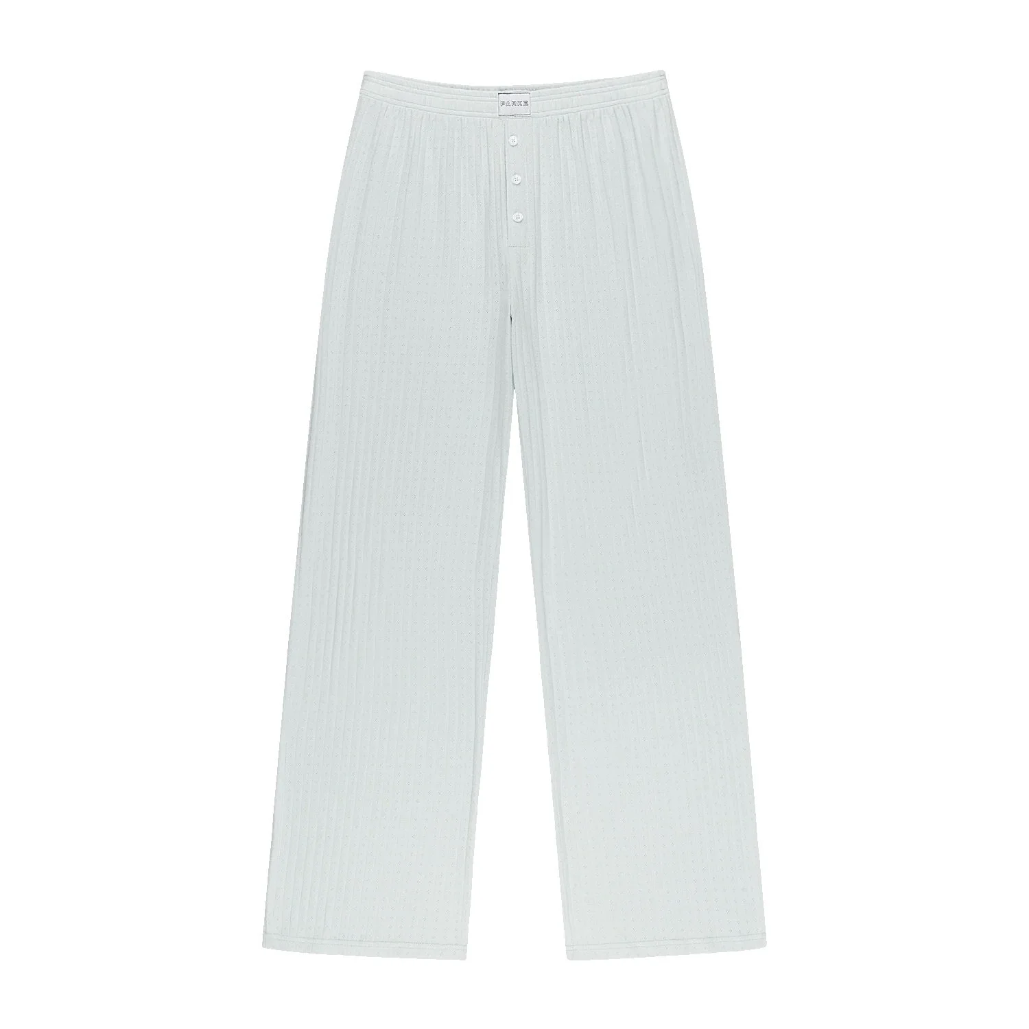 Pointelle Cotton Boxer Pants - Pale Blue