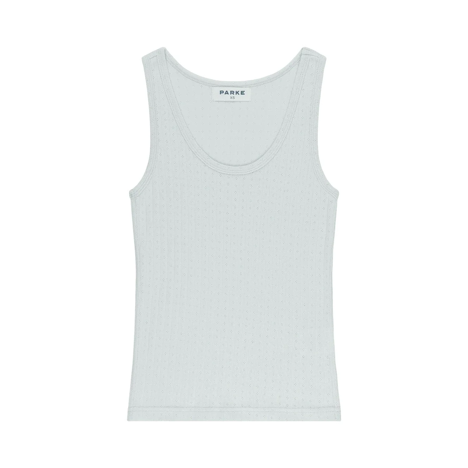 Pointelle Tank - Pale Blue