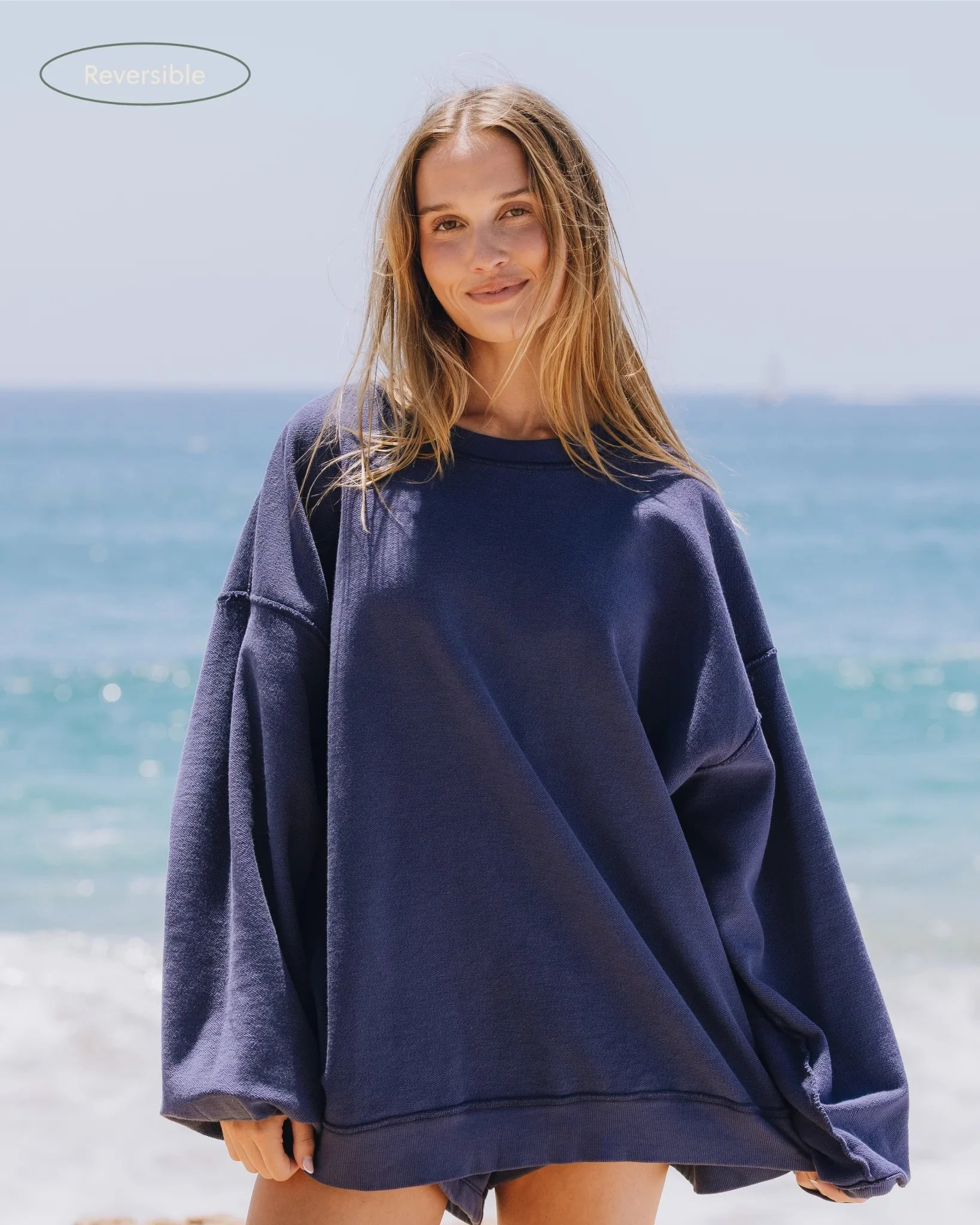 Oversized Lucky Crew - Navy