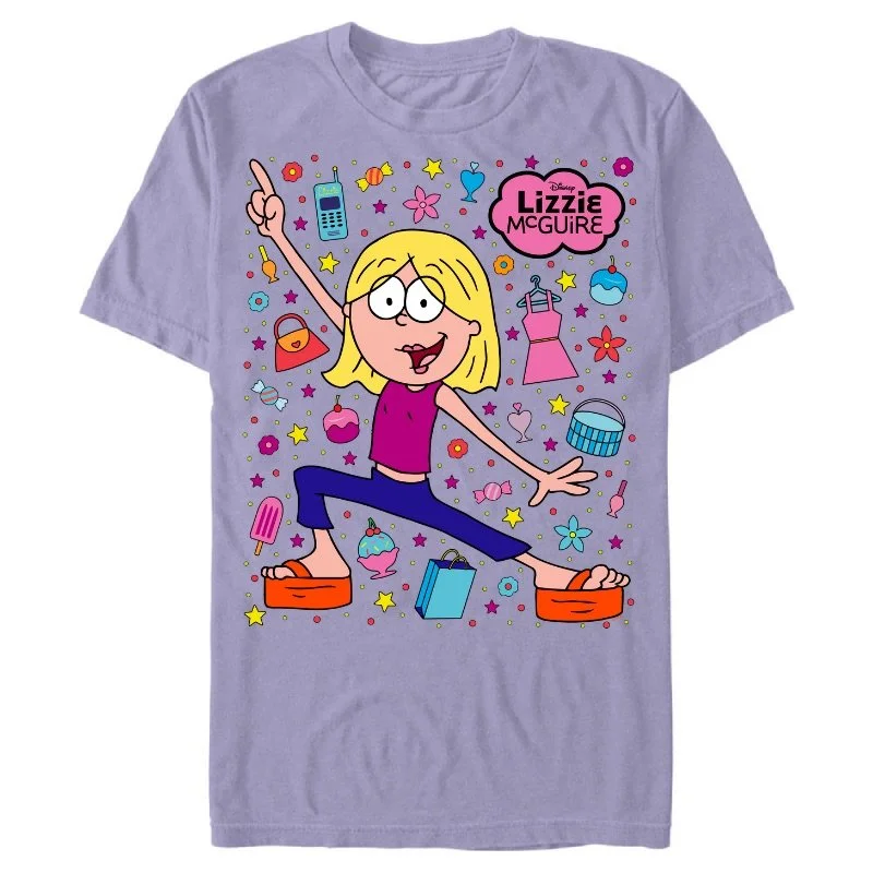 Lizzie McGuire Cartoon Lizzie Daily Life Icon Collage T-Shirt