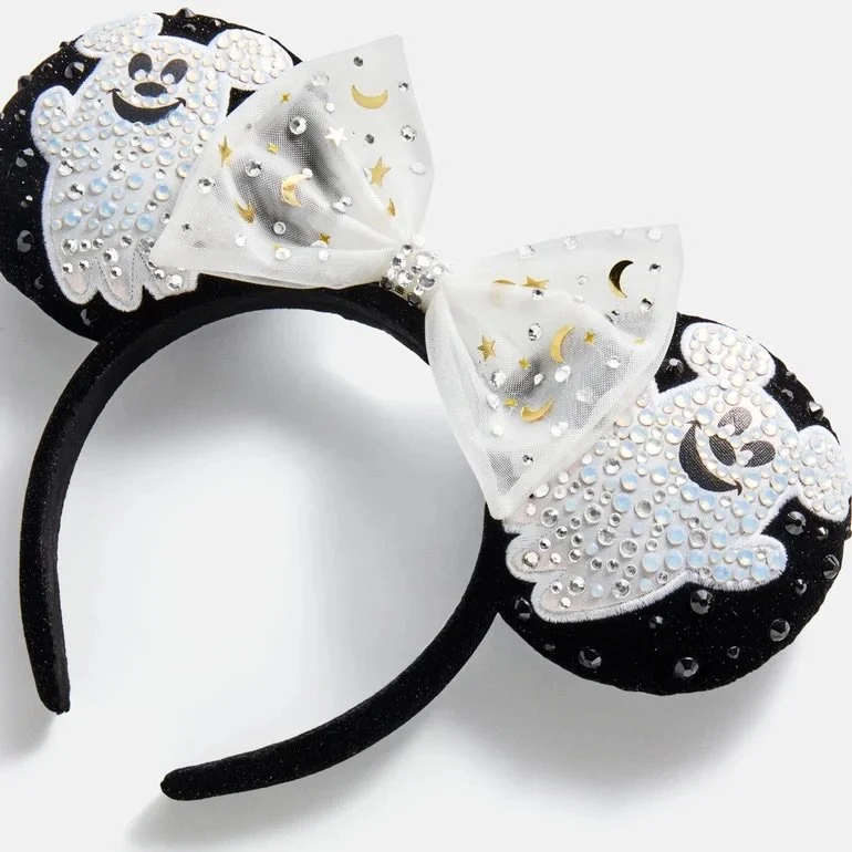 Minnie Mouse Ghost Halloween Ears Headband