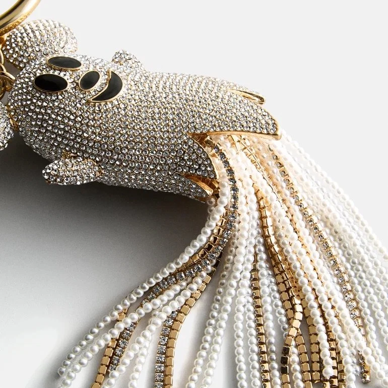 Mickey Crystal Ghost Bag Charm
