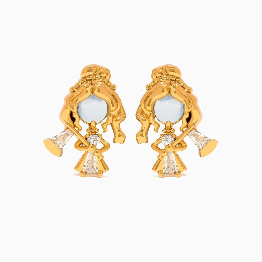 Here&nbsp;Comes&nbsp;the&nbsp;Bride&nbsp;Studs - Gold