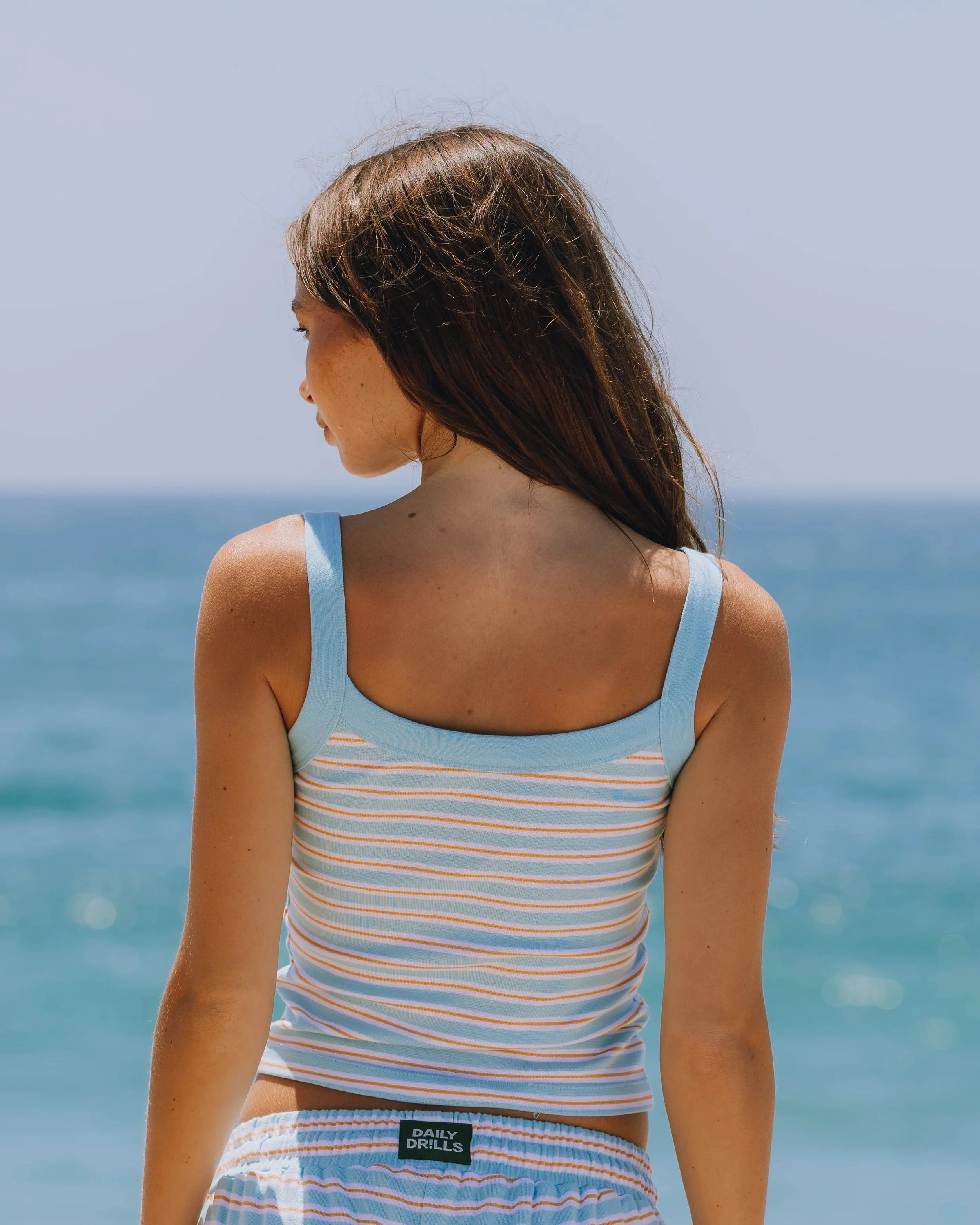 Striped Logo Everyday Tank - Bondi Stripe