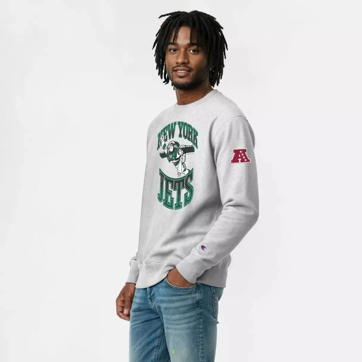 Buzz Lightyear New York Jets Pullover Sweatshirt
