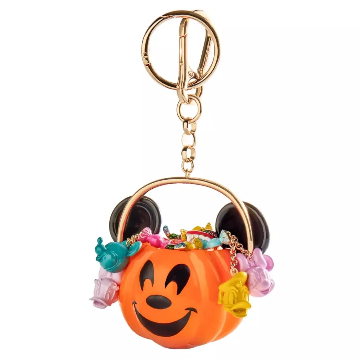 Mickey Jack-o'-Lantern Treat Bucket Halloween Bag Charm