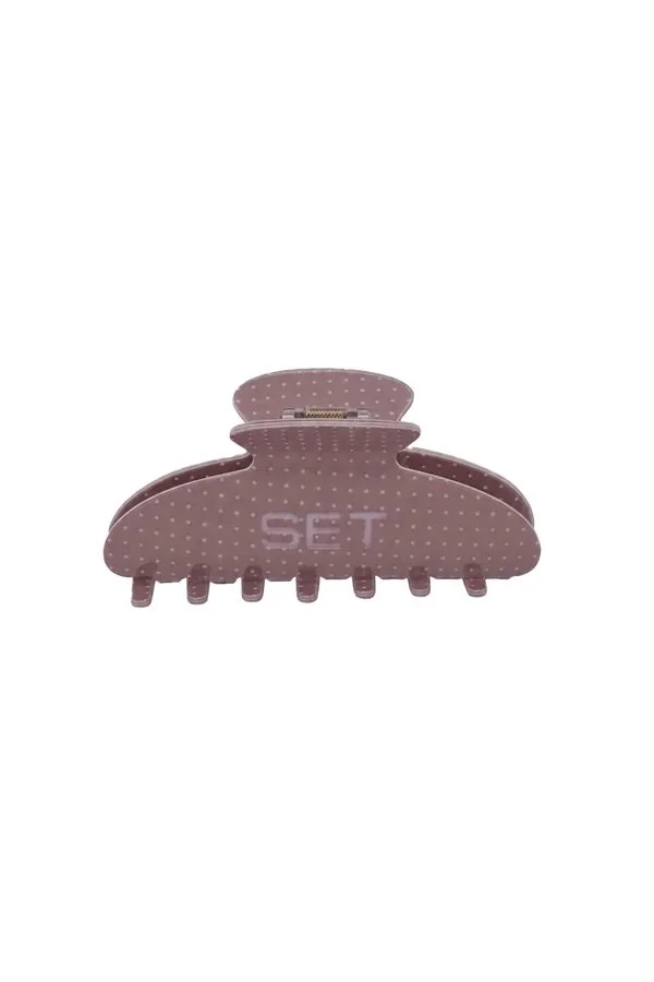 SET Polka Dot Claw Clip - Dark Purple