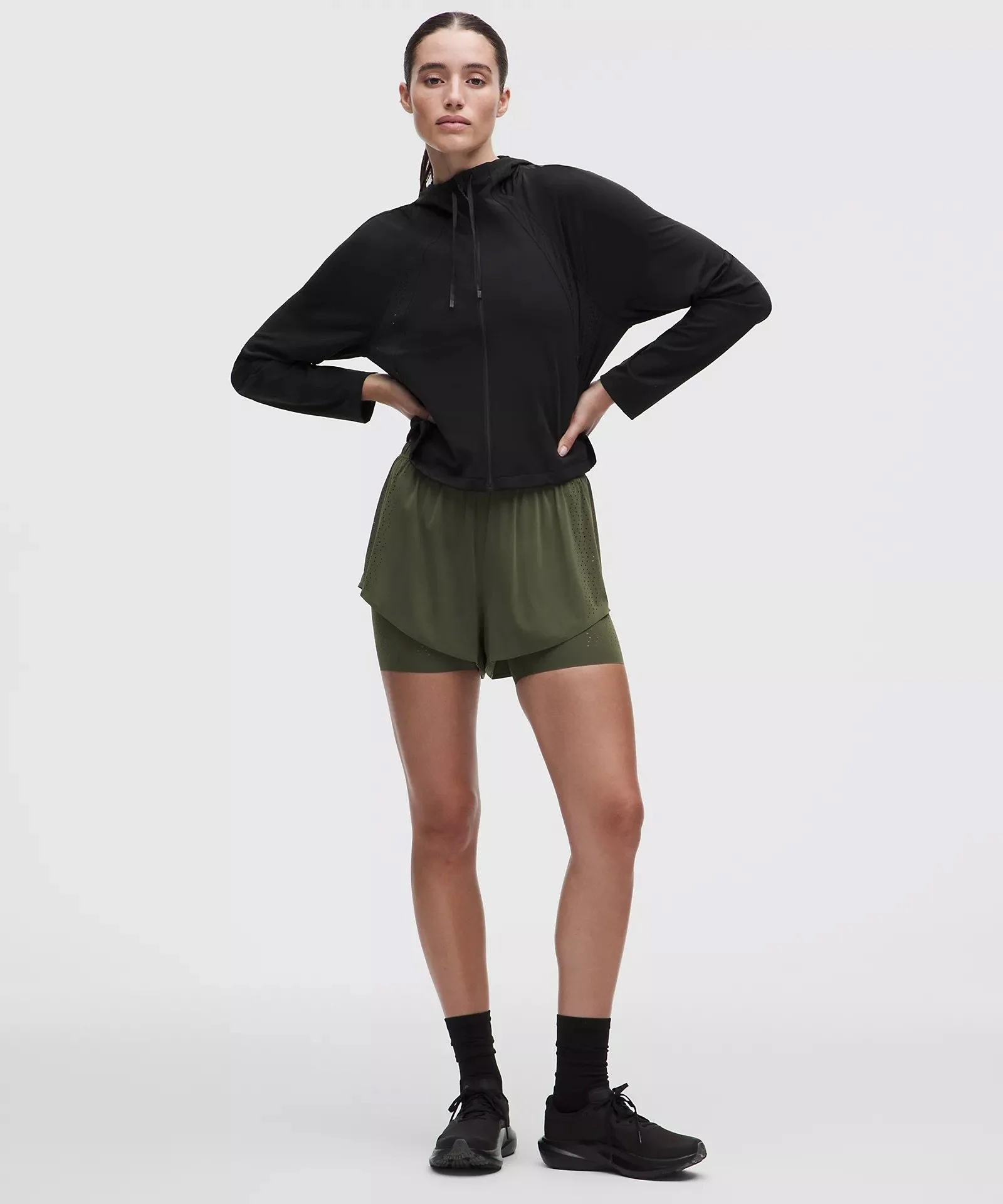 Sleek Perforated Running Jacket