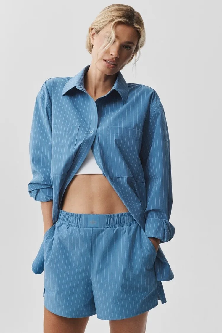 Pinstripe Daylight Button Down Long Sleeve