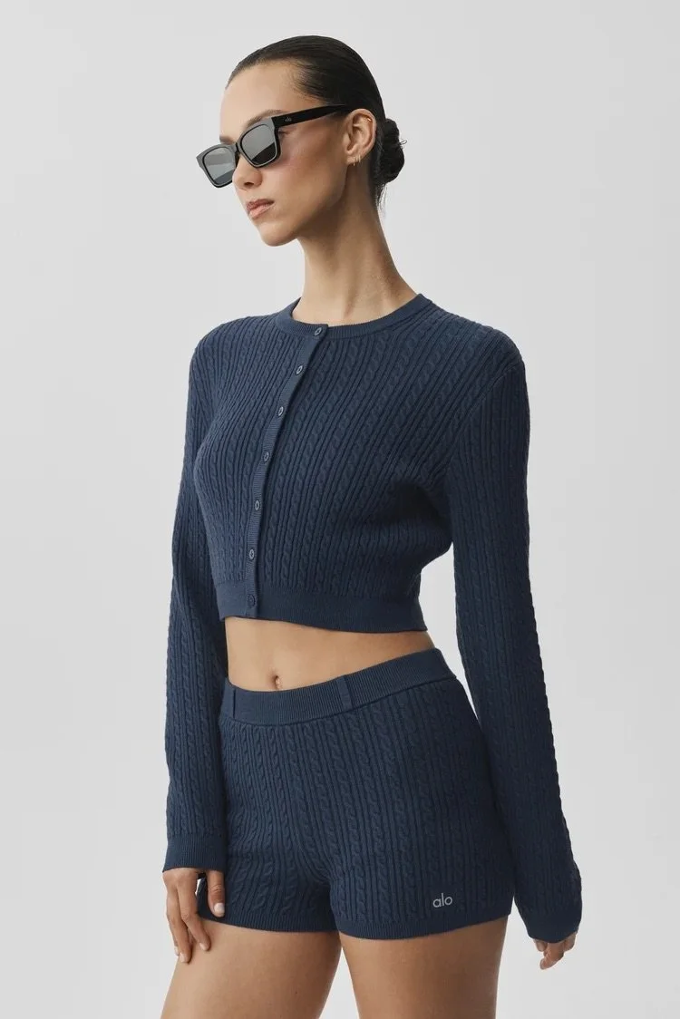 Mini Cable Sweater Cardigan