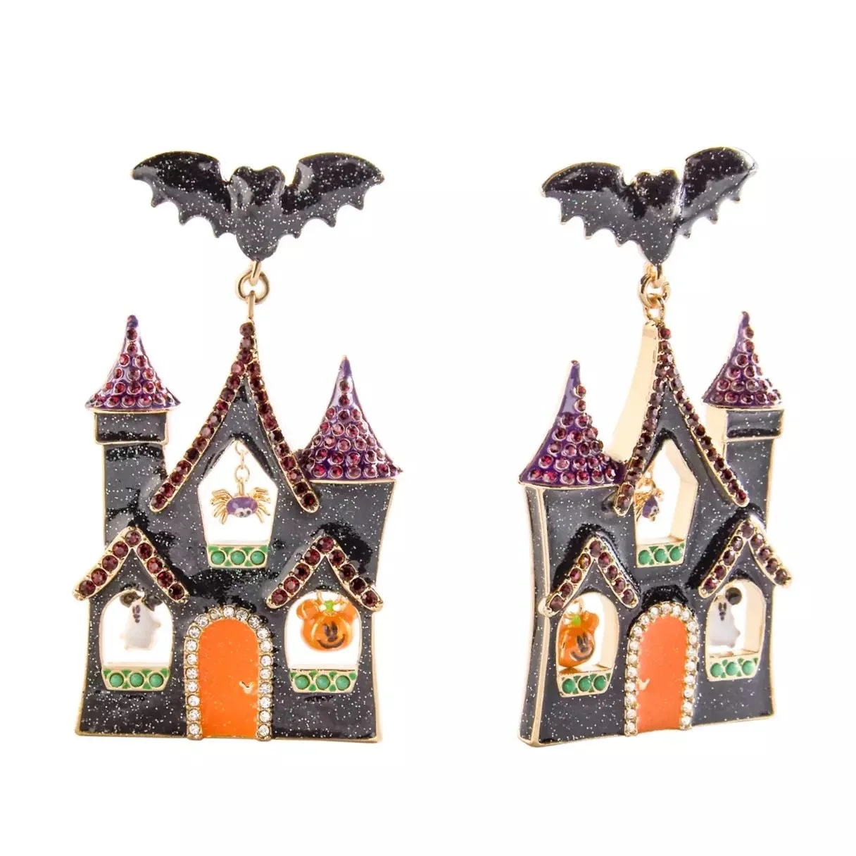 Mickey Ghost Haunted House Earrings